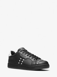 MK Keating Studded Leather Sneaker - Black - Michael Kors product