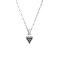 Swarovski Stilla Silver + Grey Triangle Necklace - 42.5cm product