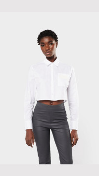 Remain Lavia Cropped Shirt - White - Womens, White product