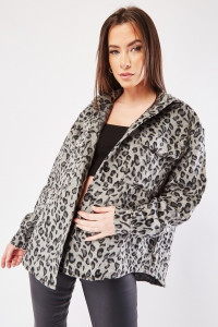 Textured Leopard Print Shacket product