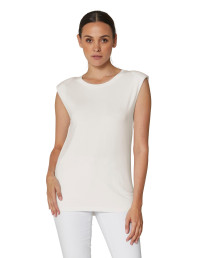 MADELEINE  Ärmelloses Shirt mit modischer Schulterbetonung Damen wollweiss / weiss Gr. 48 product