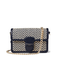 Aspinal of London®  The Resort Bag in Navy & Ivory Chevron Woven Leather product