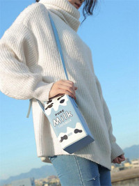 Women 6.5 Inch Phone Cute Milk Box Casual Crossbody Bag product