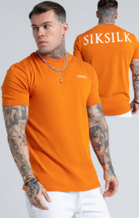 Orange Printed Logo Relaxed Fit T-Shirt product