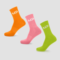 MP Men's Neon Brights Crew Socks (3 Pack) - Orange/Lime/Rose product