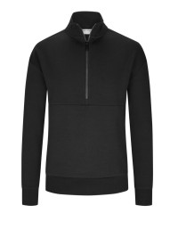 Sweatshirt mit kurzem Reißverschluss und Kängurutasche von Calvin Klein in Schwarz product