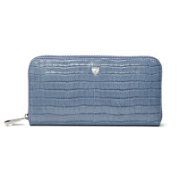 Aspinal of London®  Continental Purse in Deep Shine Heritage Blue Small Croc product