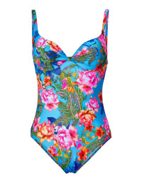 MADELEINE  Badeanzug mit floralem Druck Damen hellblau/multicolor / blau rosa grün Gemustert Gr. 44C product