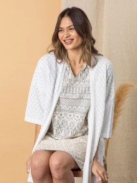Julie Longline Cardigan in White product