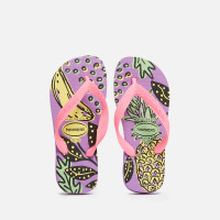 Havaianas Girls Top Fashion Flip Flops - Purple - UK 1-2 Kids product