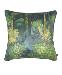 Prestigious Textiles Forbidden Forest Tropical Piped Velvet Feather Filled Cushion - Sapphire - One Size product