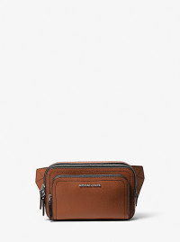 MK Hudson Small Pebbled Leather Sling Pack - Luggage Brown - Michael Kors product