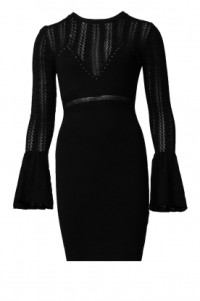Gebreide stretch jurk Magila  zwart product