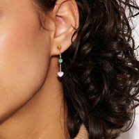 Enamel Signature Heart Drop Earrings product
