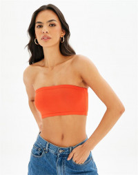 Rib Knit Cropped Bandeau Top product