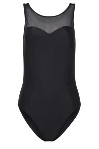 Yours Petite Curve Black Mesh Contour Swimsuit product