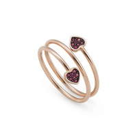 Nomination Sweetrock Rose Gold Red Heart Adjustable  Double Ring product
