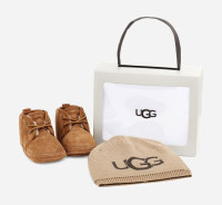UGG Neumel Bootie & UGG Beanie pour Bébé in Brown, Taille 18, Cuir product