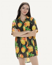 Women's Oversized T-Shirt - Summer Mango Print product