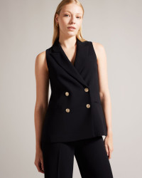Ted Baker Women's Sleeveless Double Breasted Jacket in Black, Llaylaj product