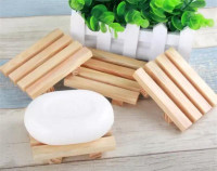 Bamboo Soap Dish Hand Made Bathroom Holder Natural Wood Tray Deck Bathtub Shower Dish Craft for Kitchen Wholesale product
