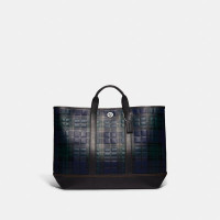 Toby Turnlock Tote With Plaid Print product