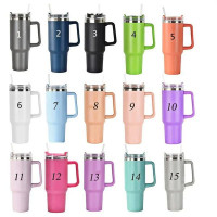 40oz Reusable Tumbler with Handle and Straw Stainless Steel Insulated Travel Mug Tumbler Insulated Tumblers Keep Drinks Cold 1228 product