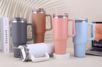 40oz Mug Tumbler With Handle Insulated Tumbler With Lids Straw Stainless Steel Coffee Tumbler Termos Cup 0102 product