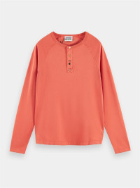 Garment-dyed organic cotton long sleeve shirt, S product