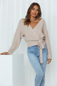 Further From Here Knit Top Beige product