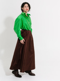TALLULAH Skirt. Brown Silk - Last one by Cawley product