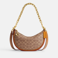 Coach Mira Coated Canvas Signature Shoulder Bag with Chain - Tan Rust product
