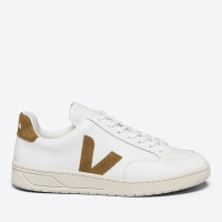 Veja Men's V-12 Leather Trainers - Extra White/Camel product
