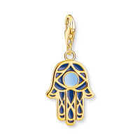 THOMAS SABO Gold Plated Blue Hand of Fatima Charm product