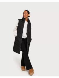 JdY Jdyfinno Long Padded Waistcoat New Puffer vests Black Silver Zip product