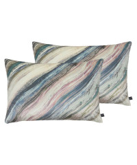 Prestigious Textiles Heartwood Cushions (Twin Pack) - Blue - Size 40cm (W) x 60cm (L) product
