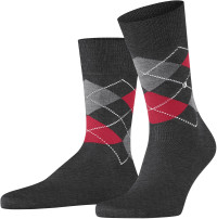 Burlington Manchester Socks Checkered 3096 Grey Dark Grey size 40-46 product