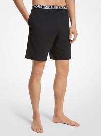 MK Shorts boxer in cotone con fettuccia con logo - Nero (Nero) - Michael Kors product