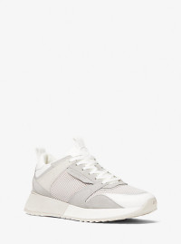 MK Sneaker Theo in mesh e pelle scamosciata - Osso (Naturale) - Michael Kors product