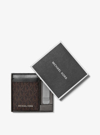 MK Porta carte di credito con logo e clip fermasoldi - Marrone/nero (Marrone) - Michael Kors product