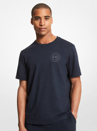 MK T-shirt in cotone con logo - Navy (Blu) - Michael Kors product