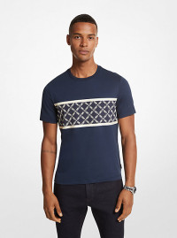 MK T-shirt in cotone con stampa logo Empire - Notte (Blu) - Michael Kors product
