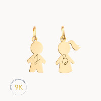 Personalized 9 Carat Gold Mini People Charm product