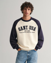 GANT Men GANT USA Crew Neck Sweatshirt (XXS) Beige product