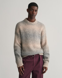 GANT Men Soft Wool Ombré Crew Neck Sweater (L) Grey product