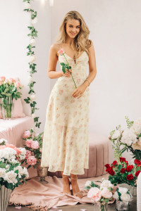 Cala Saona V-neck Floral Slip Maxi Dress product