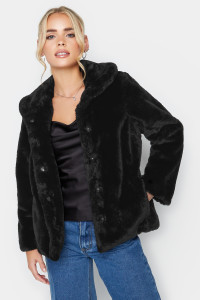 Pixiegirl Black Faux Fur Coat 10 Pixiegirl | Petite Women's Petite Coats product