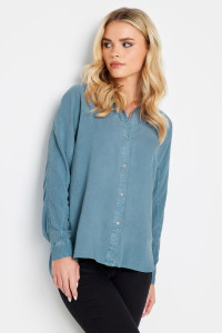 Pixiegirl Blue Long Sleeve Denim Shirt 14 Pixiegirl | Petite Women's Shirts product