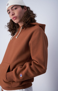 Marron Sable Sweatshirt à capuche minimaliste Reverse Weave product