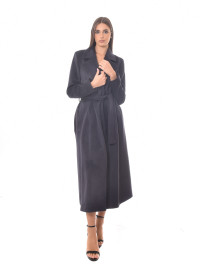 cappotto vestaglia lungo blu scuro in lana product
